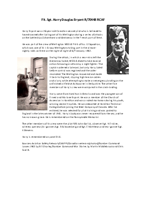 A preview of a PDF biography for Bryant, Harry Douglas